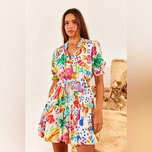 EUC: FARM Rio XS, Fun Party, Vacation or Cruise Dress. Mint condition. Midi